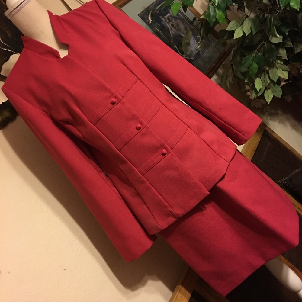 Tower Hill bright pink skirt set NWOT 12
